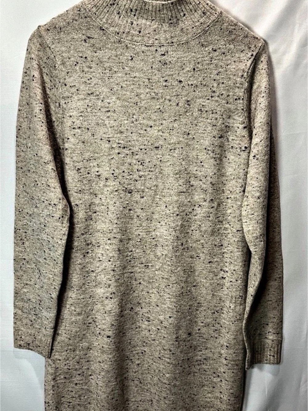 francesca's Studio 19 Speckled Sweater Dress Speckled Turtleneck Sweater Dress